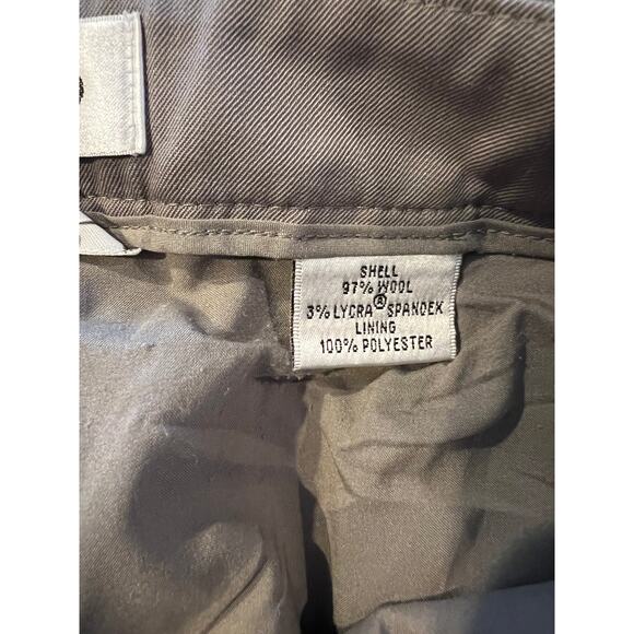 Talbots high waisted wool trousers taupe 6 - Picture 5 of 7